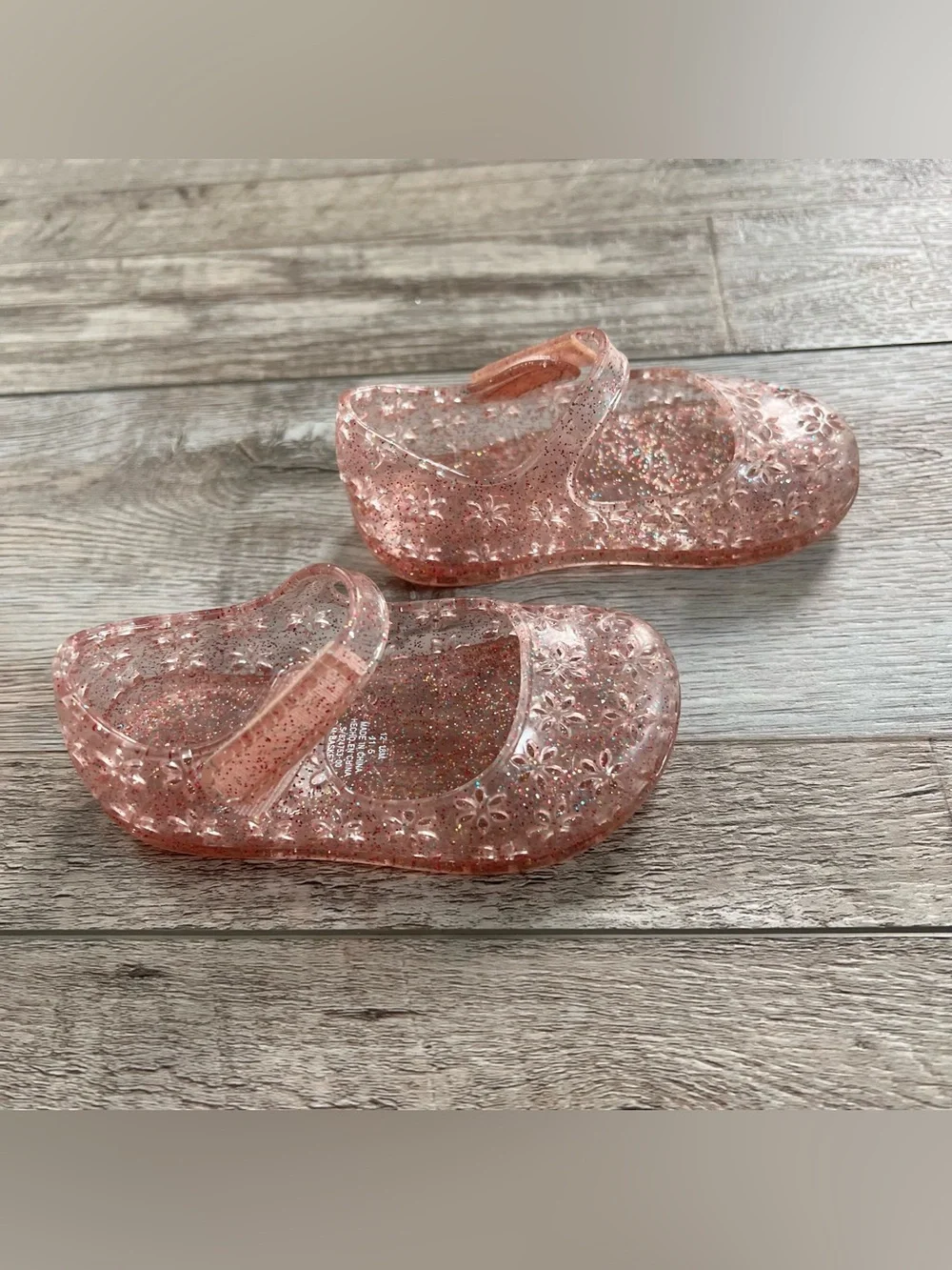 Old Navy Girls Baby Flower Jelly Shoes Size 12-18 Months